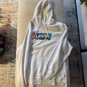 Levi's Multicolor Logo White Hoodie